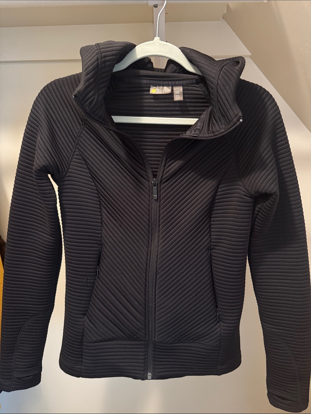 Zella Black Quilted Full-Zip Jacket